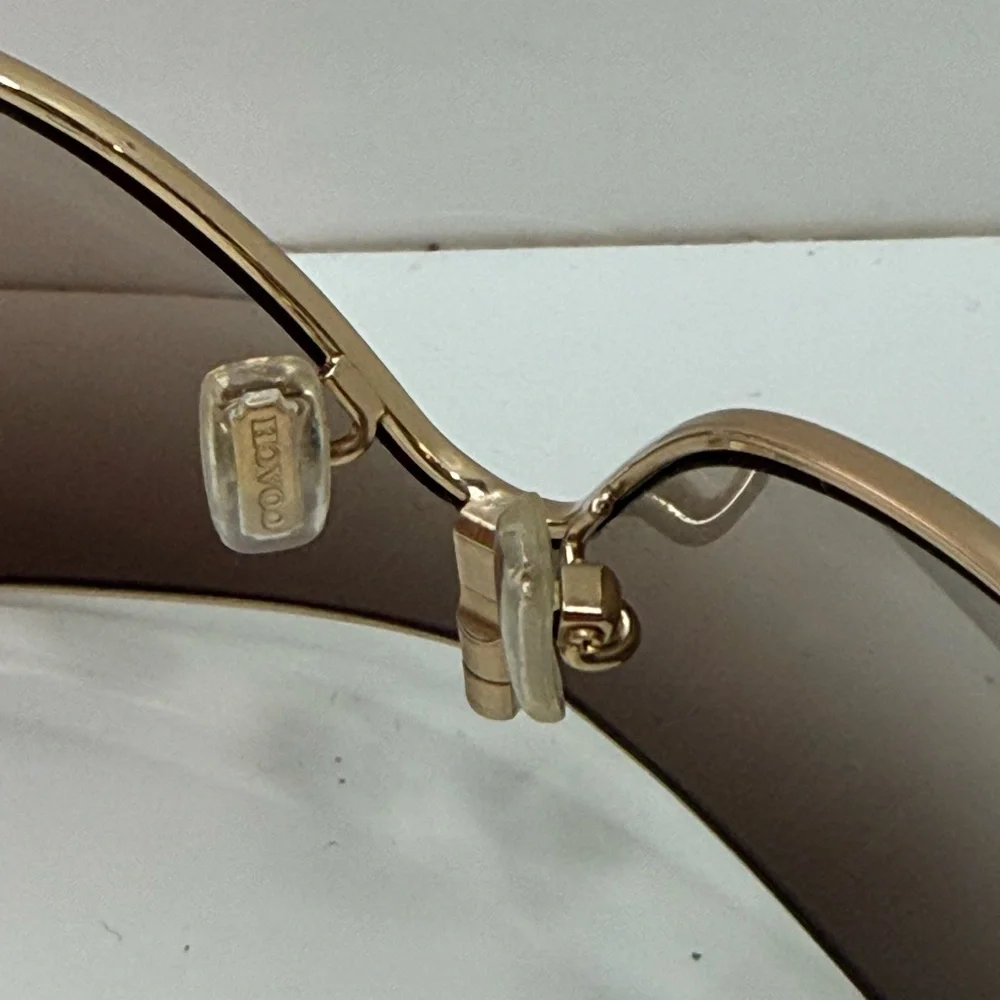 Coach Women's Brown and Gold Sunglasses - Picture 6 of 11